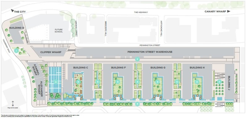 London Dock Site Map