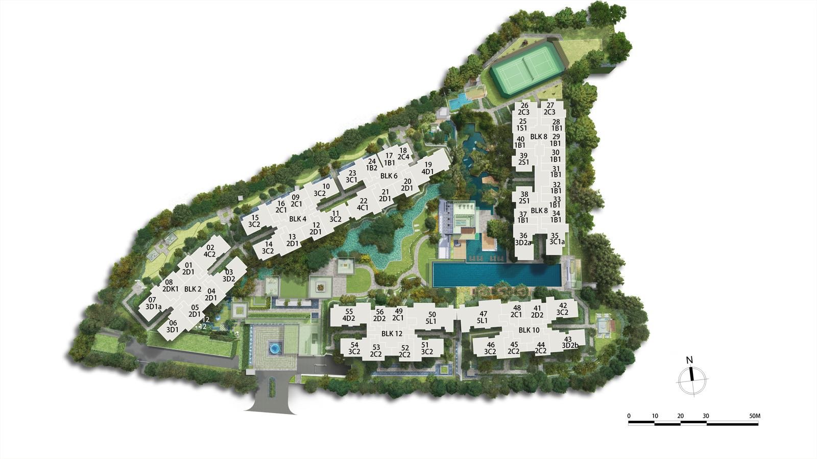 Park Colonial site map